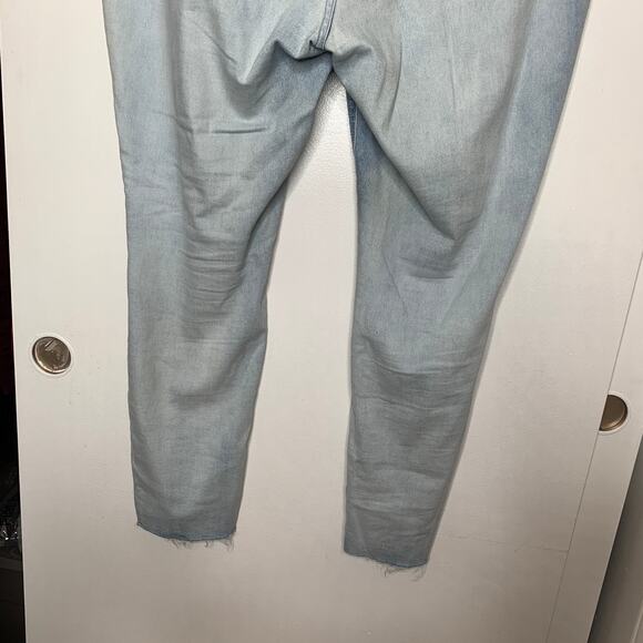 Old Navy light wash high rise distressed rockstar super skinny ankle jeans US 18 - Picture 6 of 10